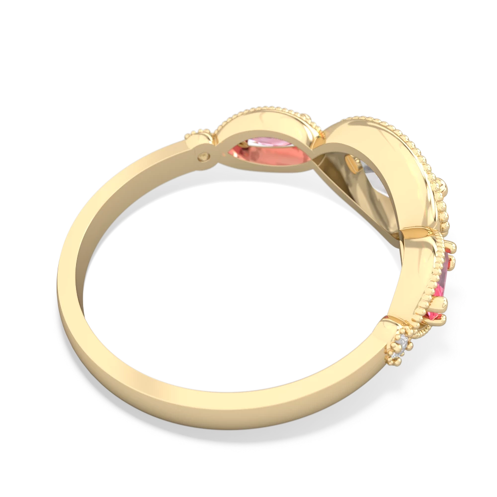 White Topaz Milgrain Marquise 14K Yellow Gold ring R5700