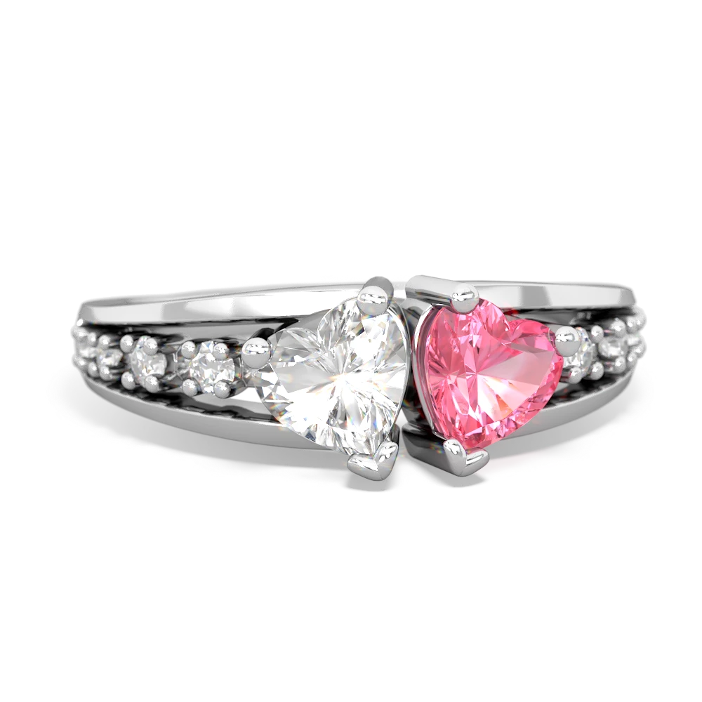 Pink Sapphire Heart Ring