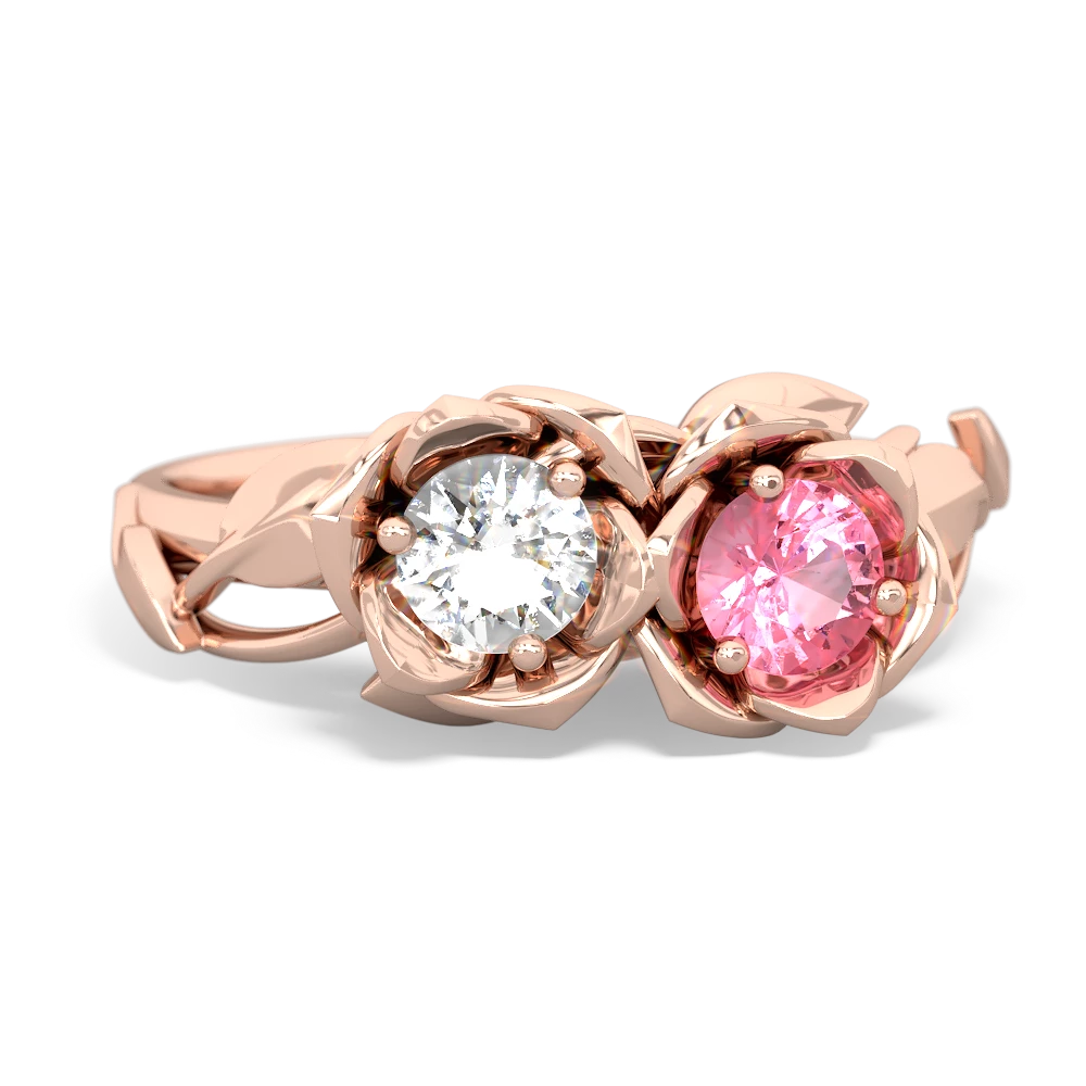 White Topaz Rose Garden 14K Rose Gold ring R5510