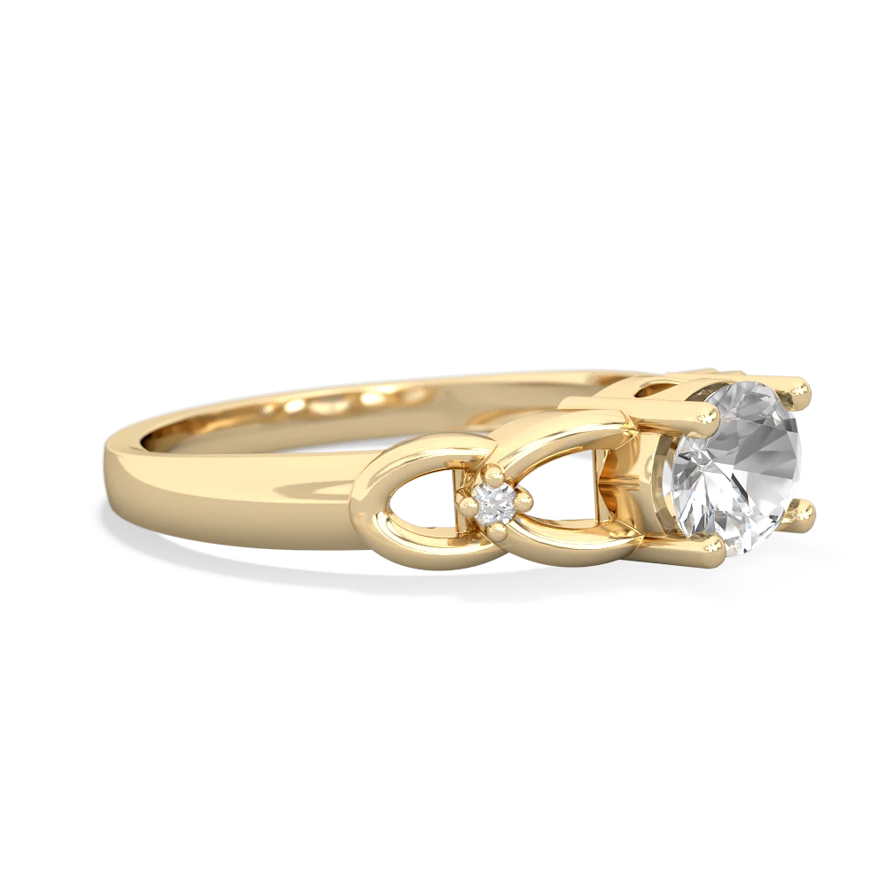 White Topaz Links 14K Yellow Gold ring R4032