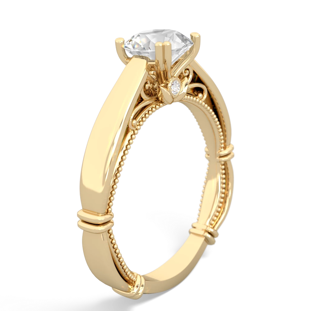 White Topaz Renaissance 14K Yellow Gold ring R27806RD