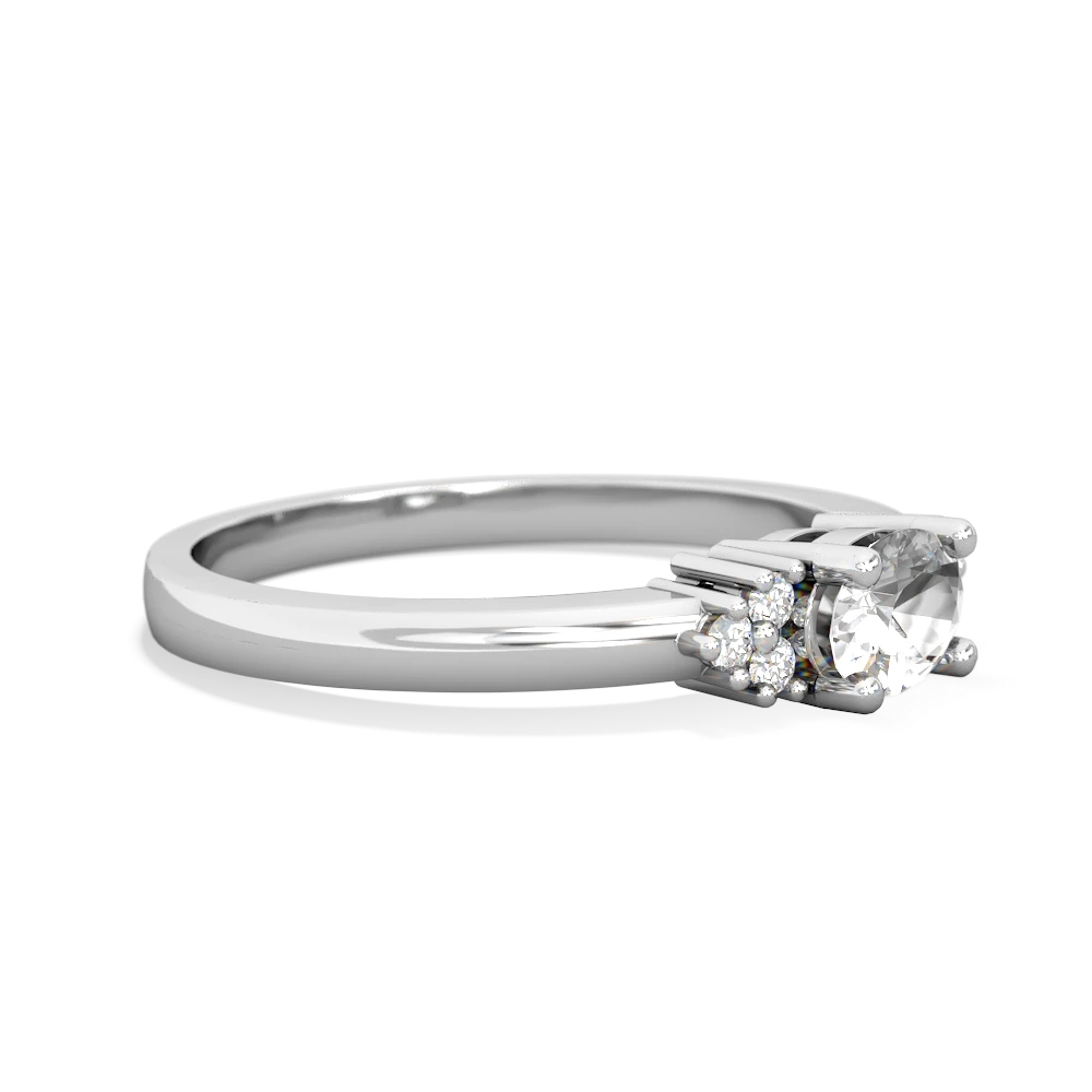 White Topaz Simply Elegant East-West 14K White Gold ring R2480