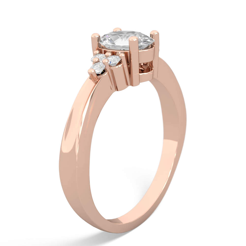 White Topaz Simply Elegant 14K Rose Gold ring R2113