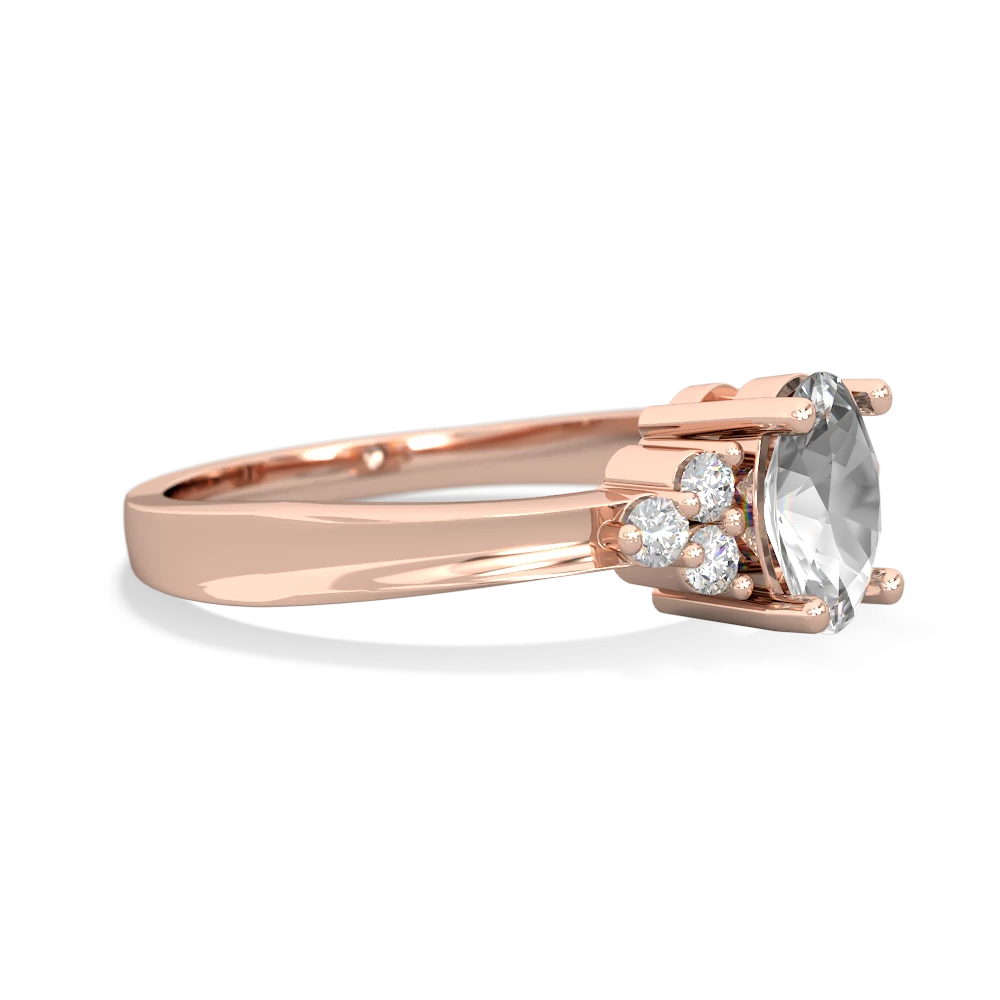 White Topaz Simply Elegant 14K Rose Gold ring R2113