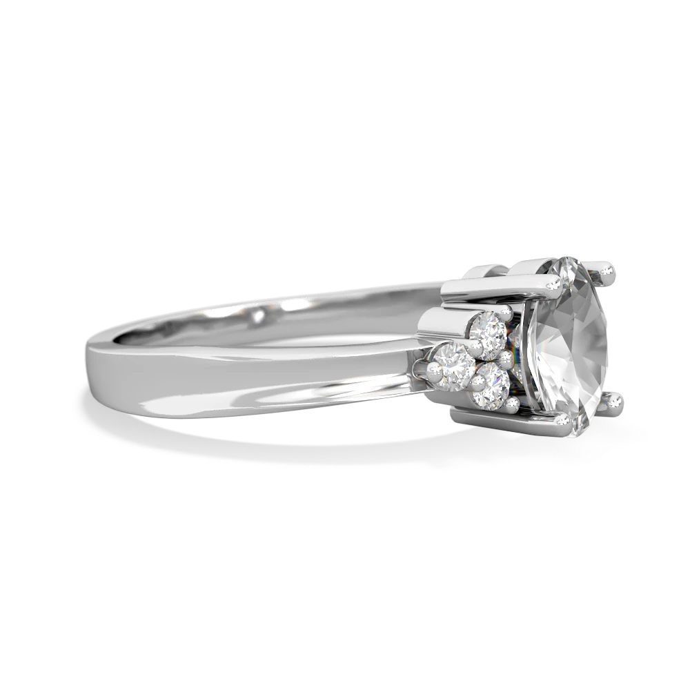 White Topaz Simply Elegant 14K White Gold ring R2113