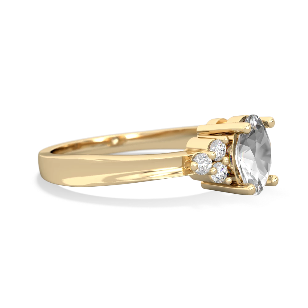 White Topaz Simply Elegant 14K Yellow Gold ring R2113