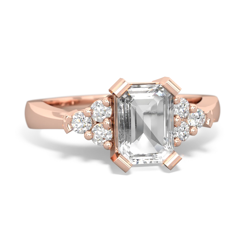 White Topaz Timeless Classic 14K Rose Gold ring R2591