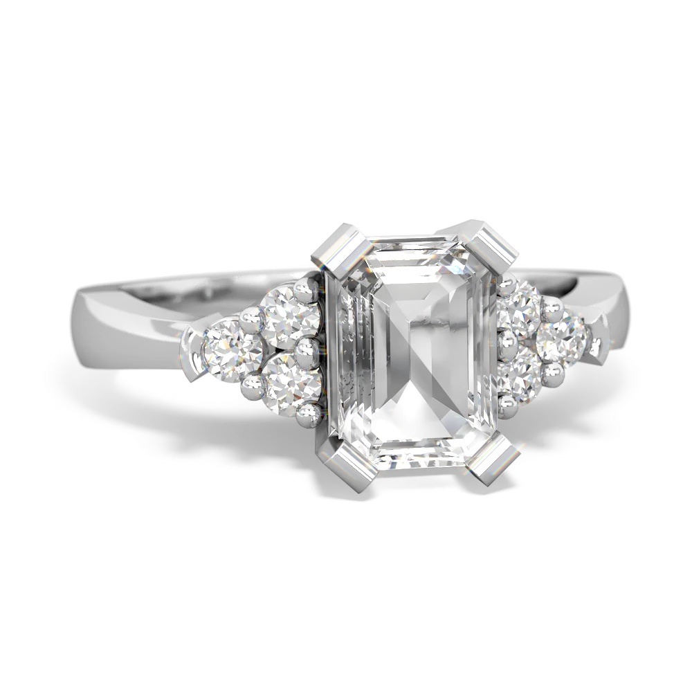 White Topaz Timeless Classic 14K White Gold ring R2591