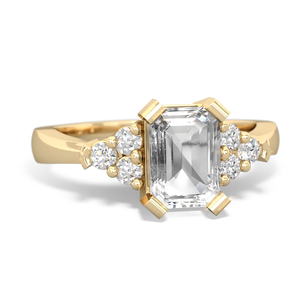 White Topaz Timeless Classic 14K Yellow Gold ring R2591