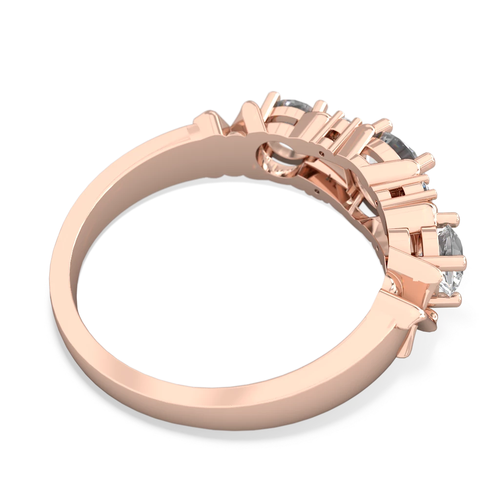 White Topaz Hugs And Kisses 14K Rose Gold ring R5016