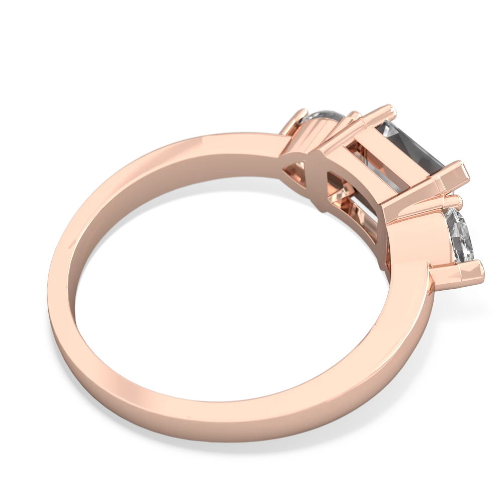 White Topaz Three Stone 14K Rose Gold ring R5235