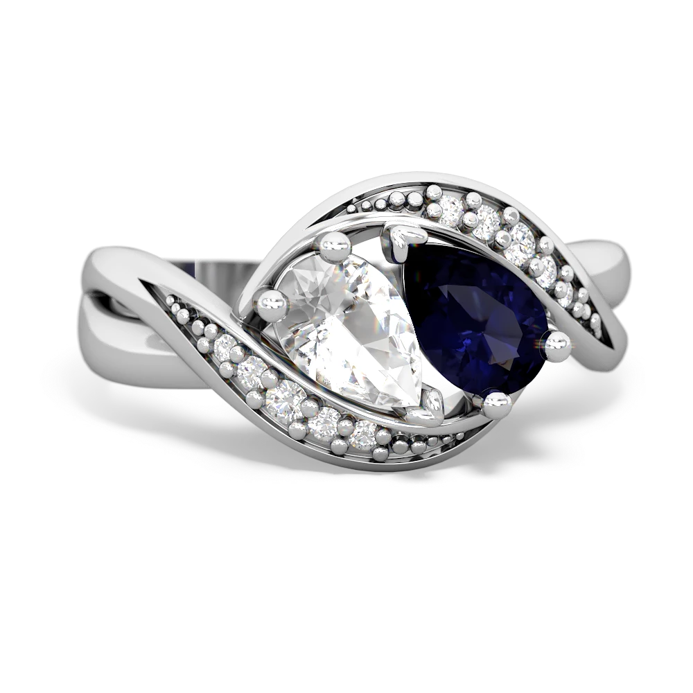 White Topaz Summer Winds 14K White Gold ring R5342