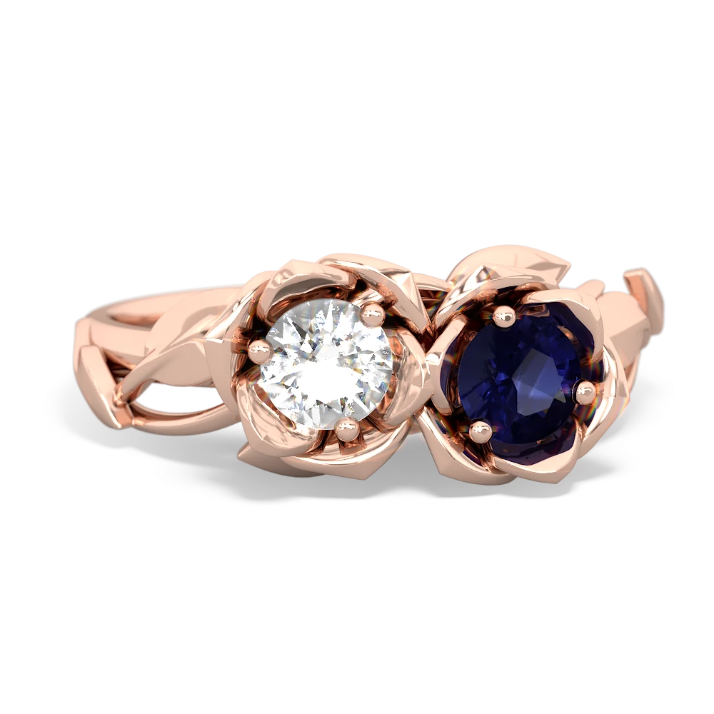 White Topaz Rose Garden 14K Rose Gold ring R5510