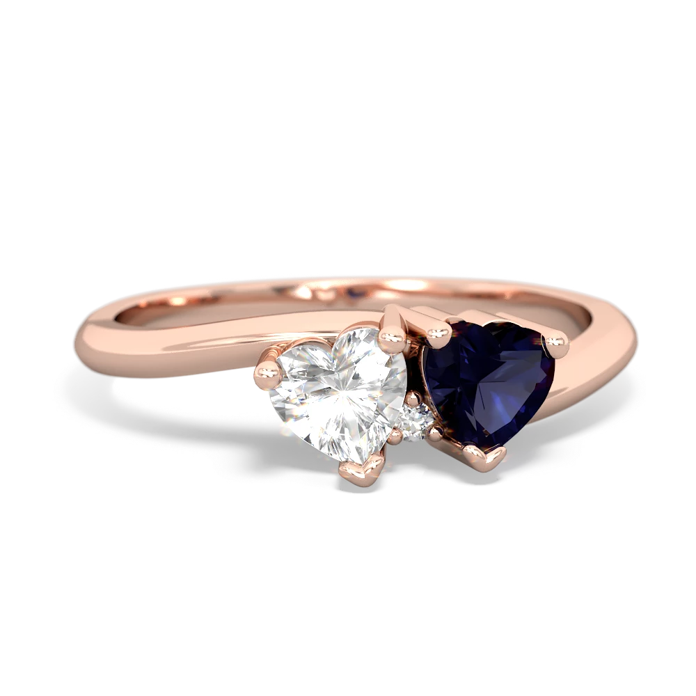 White Topaz Sweethearts 14K Rose Gold ring R5260