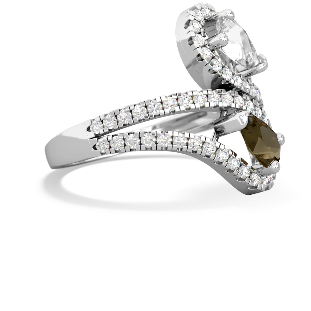 White Topaz Diamond Dazzler 14K White Gold ring R3000