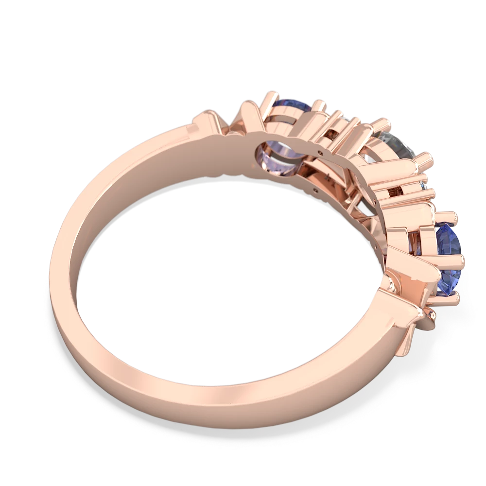 White Topaz Hugs And Kisses 14K Rose Gold ring R5016