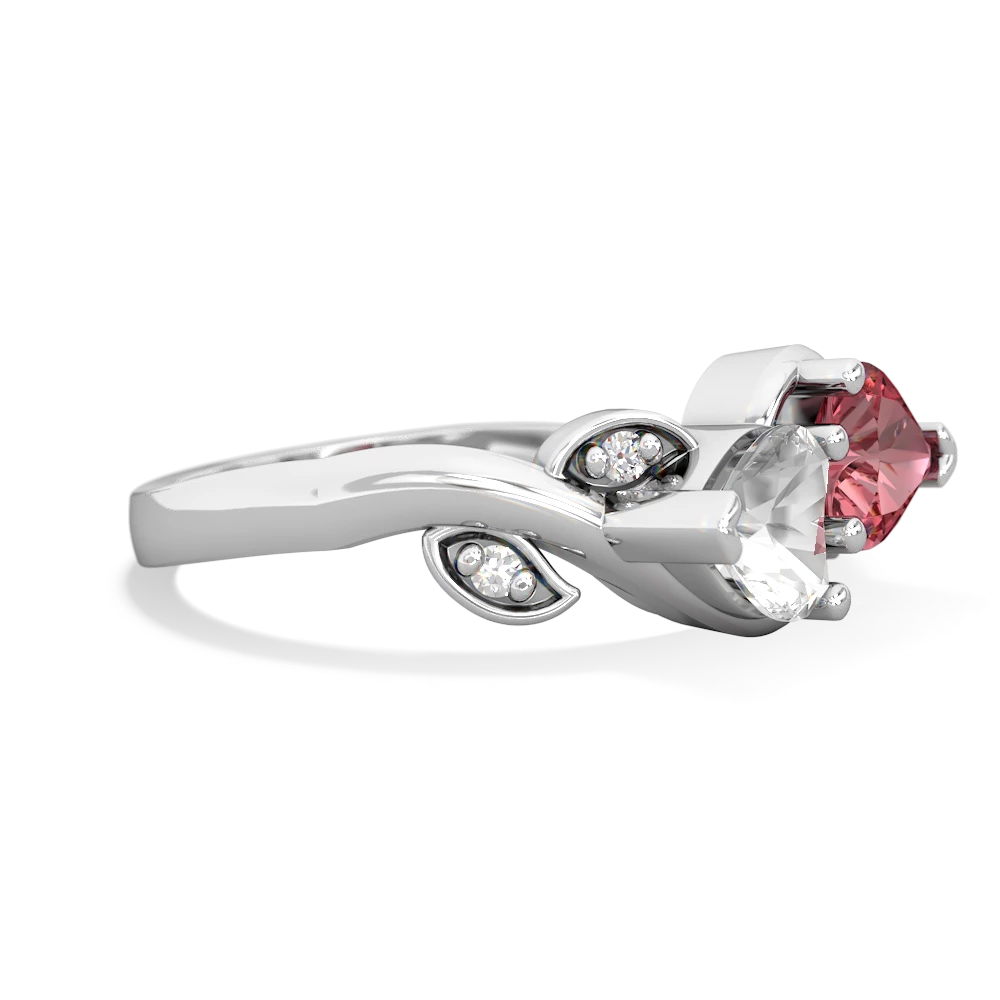 White Topaz Floral Elegance 14K White Gold ring R5790