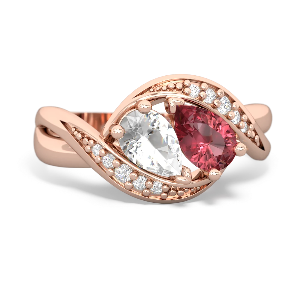 White Topaz Summer Winds 14K Rose Gold ring R5342