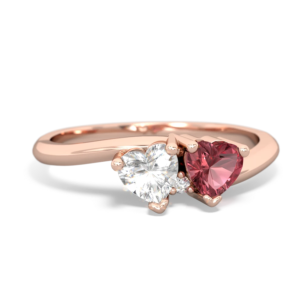 White Topaz Sweethearts 14K Rose Gold ring R5260