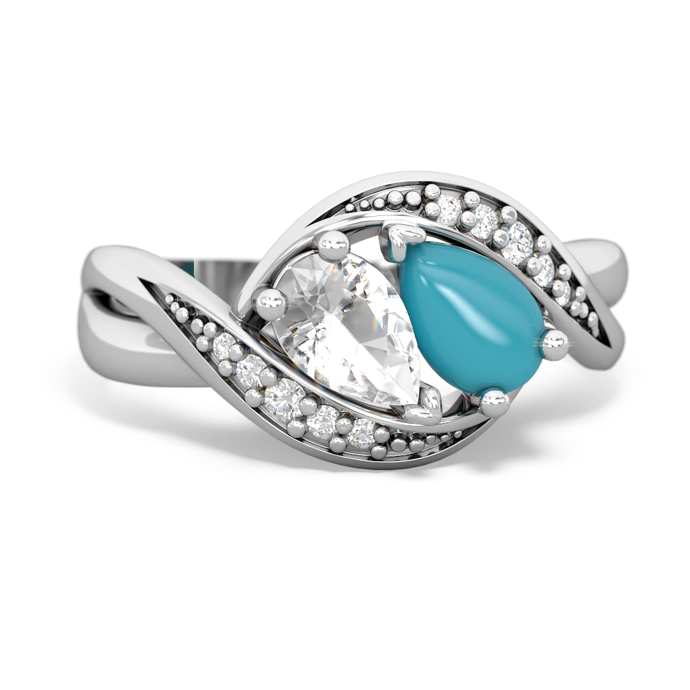 White Topaz Summer Winds 14K White Gold ring R5342