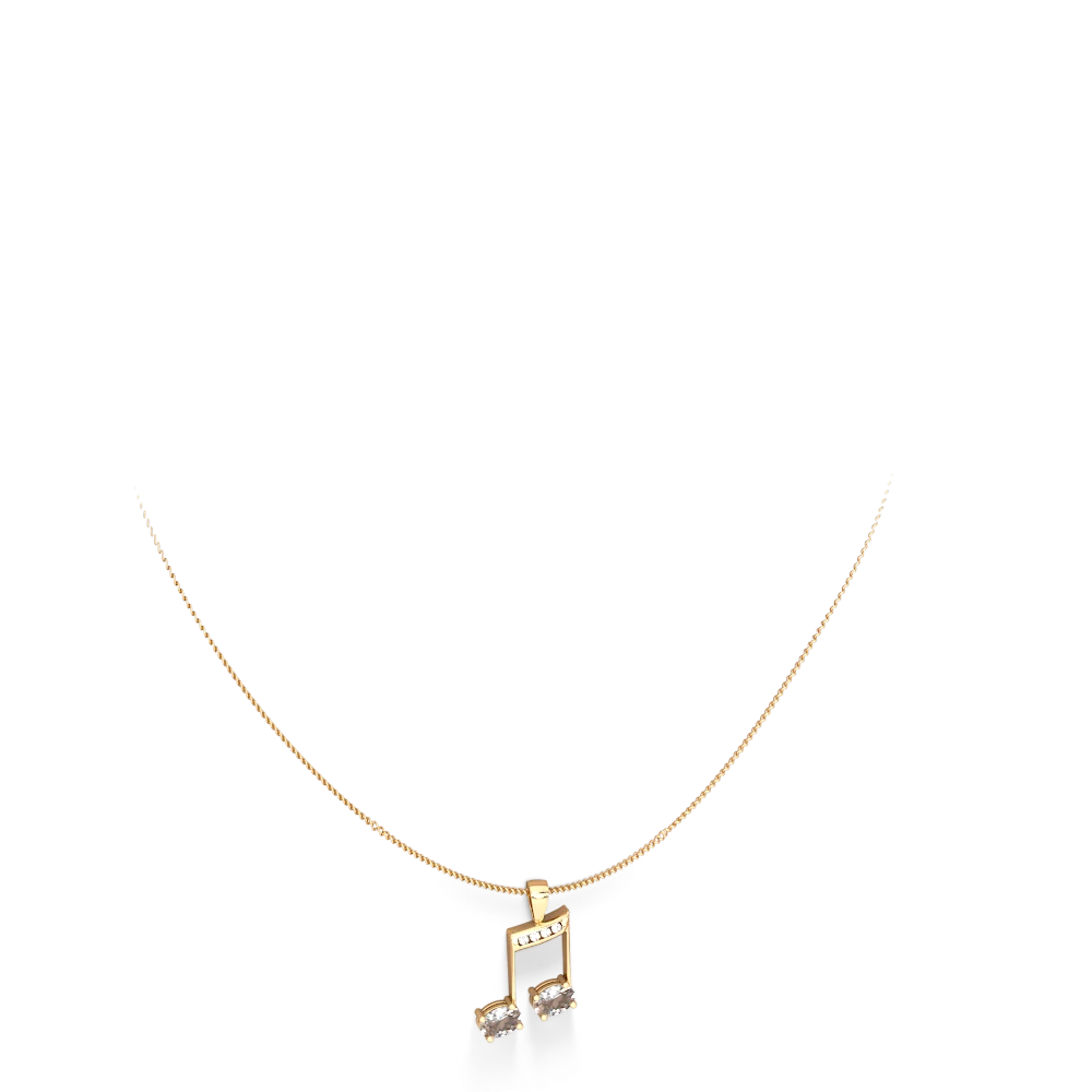White Topaz Color Of Music 14K Yellow Gold pendant P3334