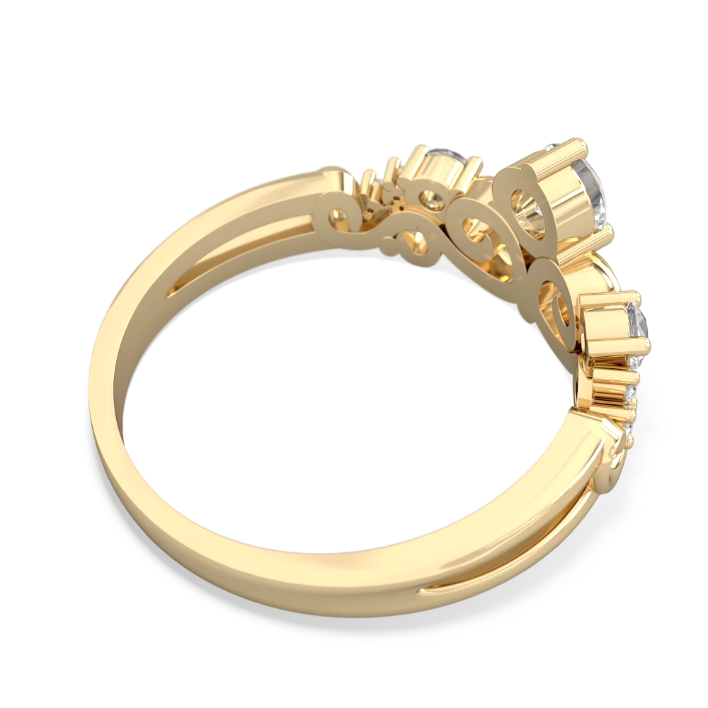 Lab Ruby Crown Keepsake 14K Yellow Gold ring R5740