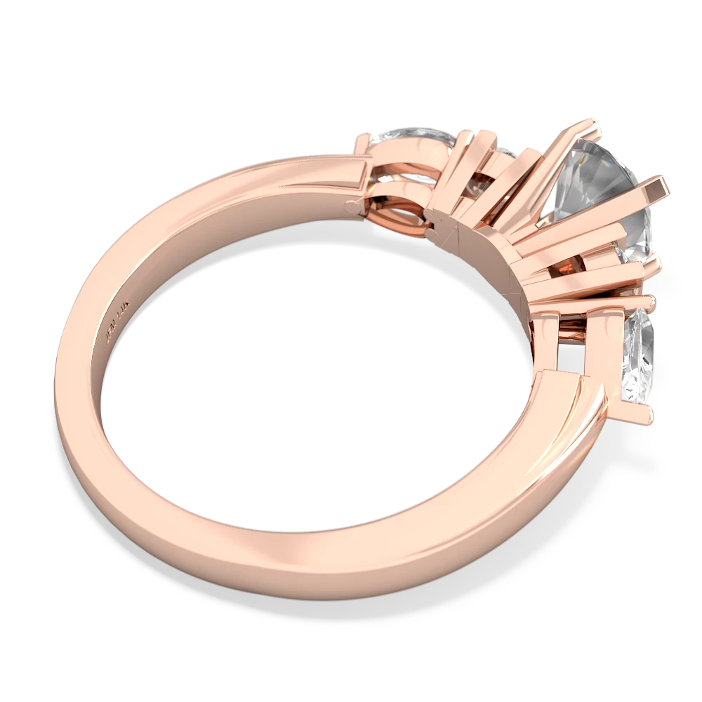 Turquoise 6Mm Round Eternal Embrace Engagement 14K Rose Gold ring R2005