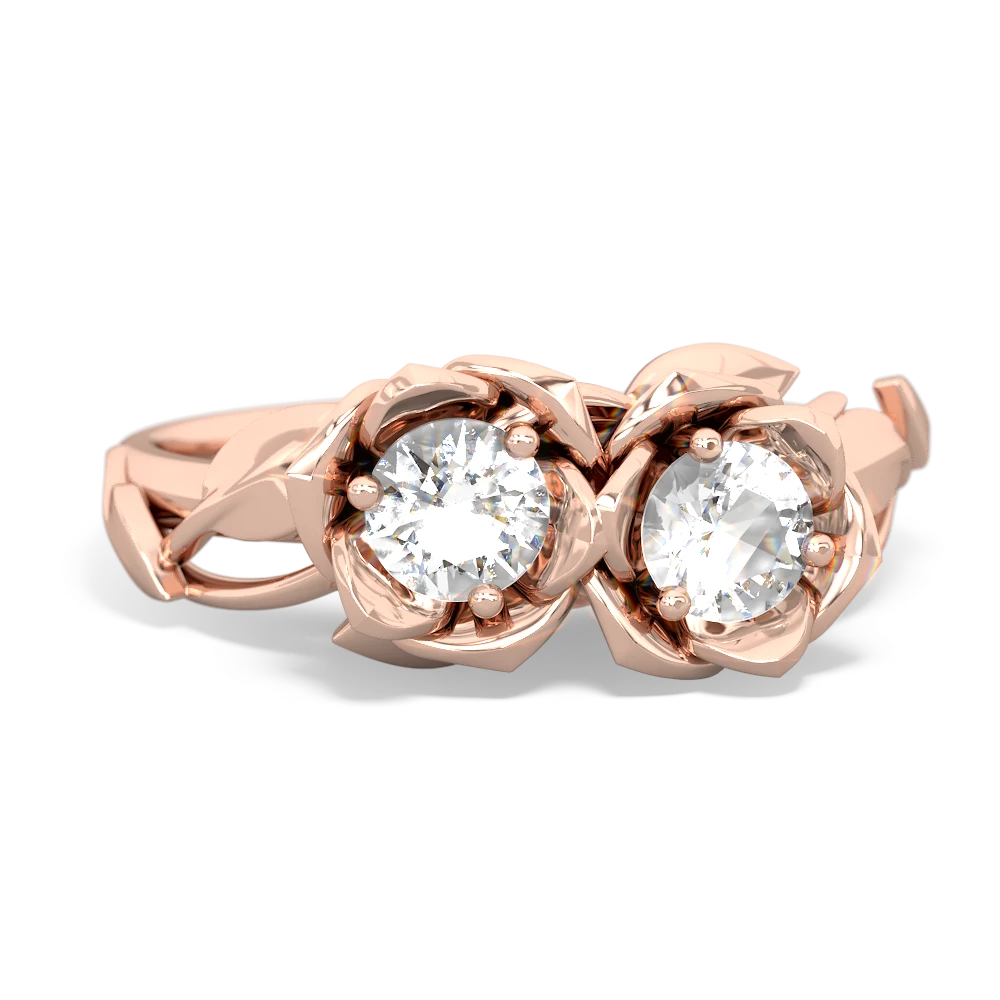 White Topaz Rose Garden 14K Rose Gold ring R5510