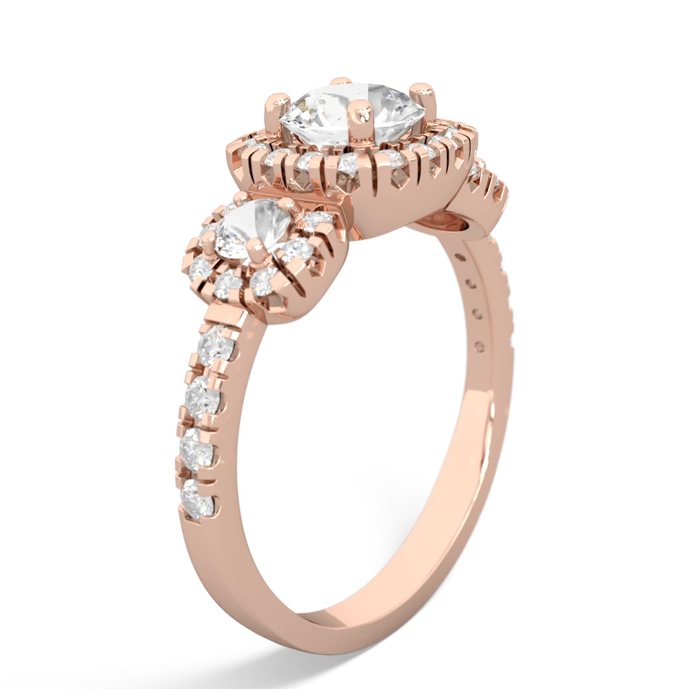 Aquamarine Regal Halo 14K Rose Gold ring R5350