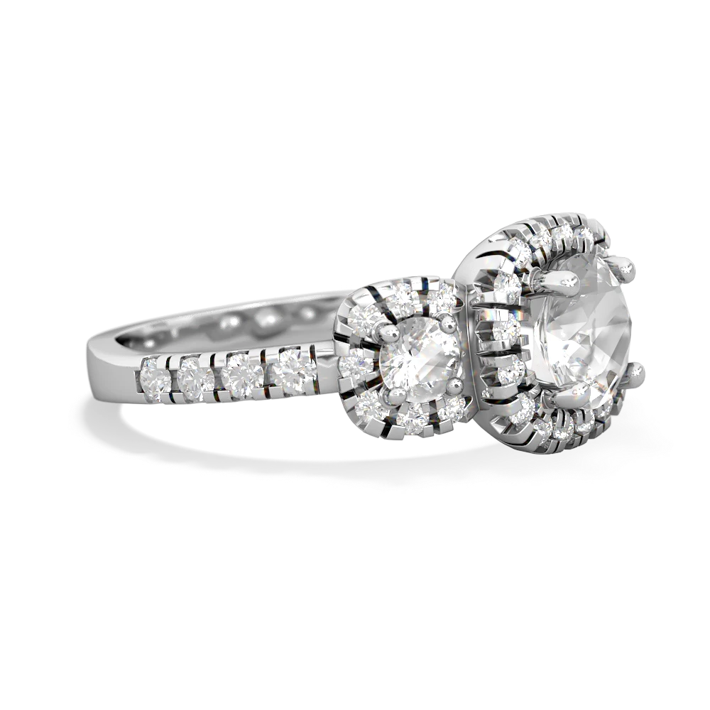 Aquamarine Regal Halo 14K White Gold ring R5350