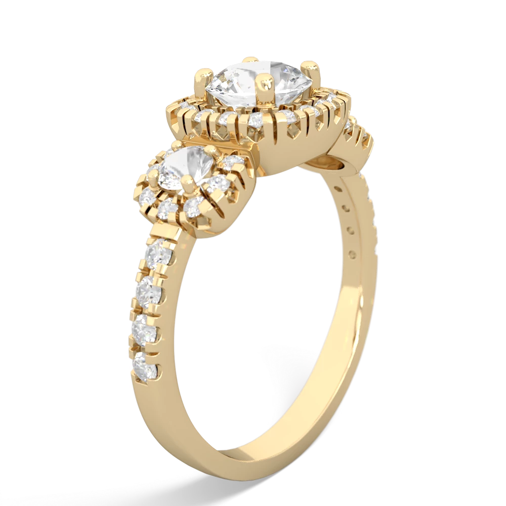 Onyx Regal Halo 14K Yellow Gold ring R5350