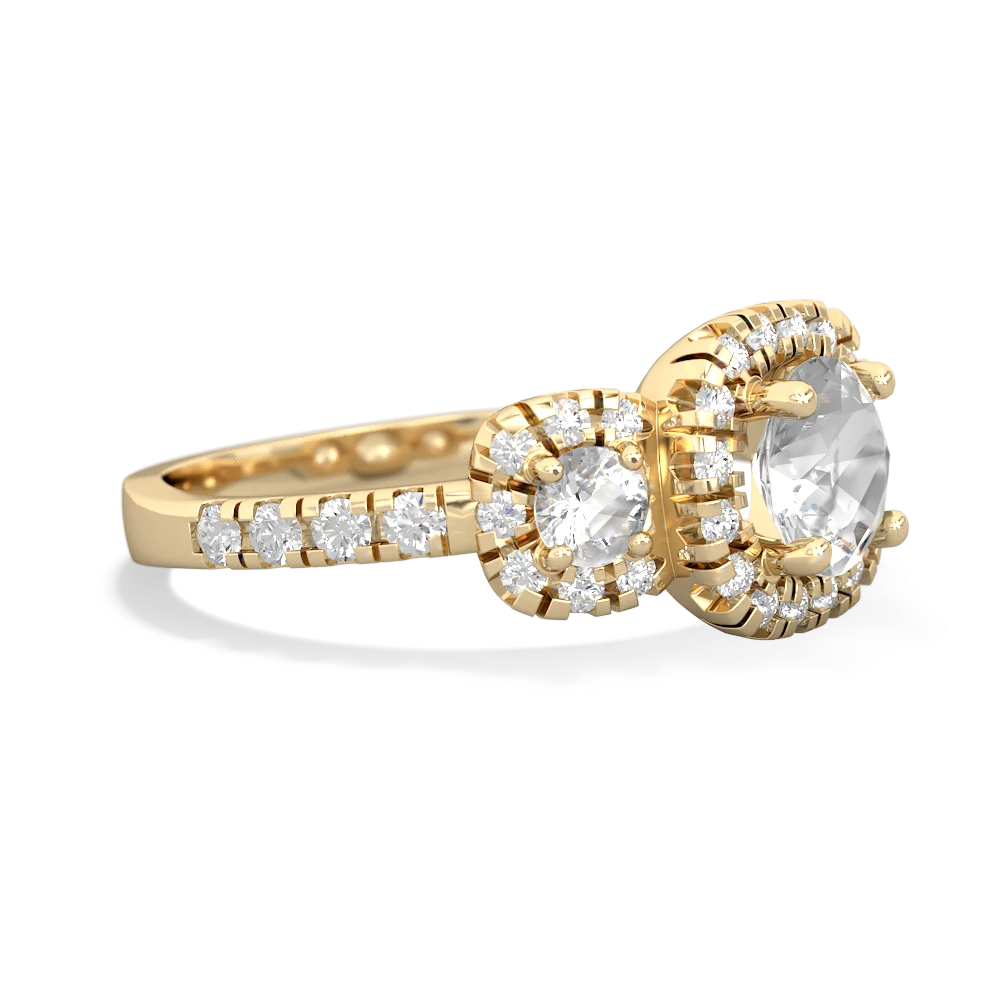 Opal Regal Halo 14K Yellow Gold ring R5350