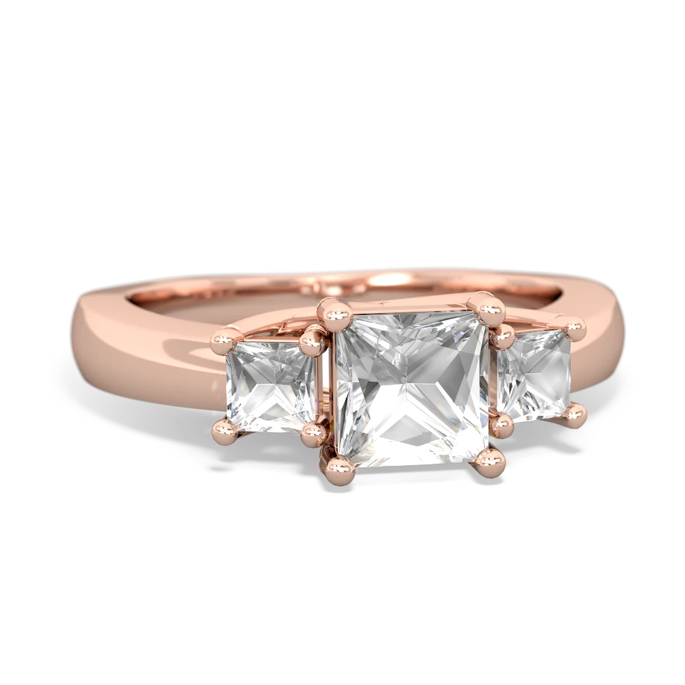 Alexandrite Three Stone Trellis 14K Rose Gold ring R4015