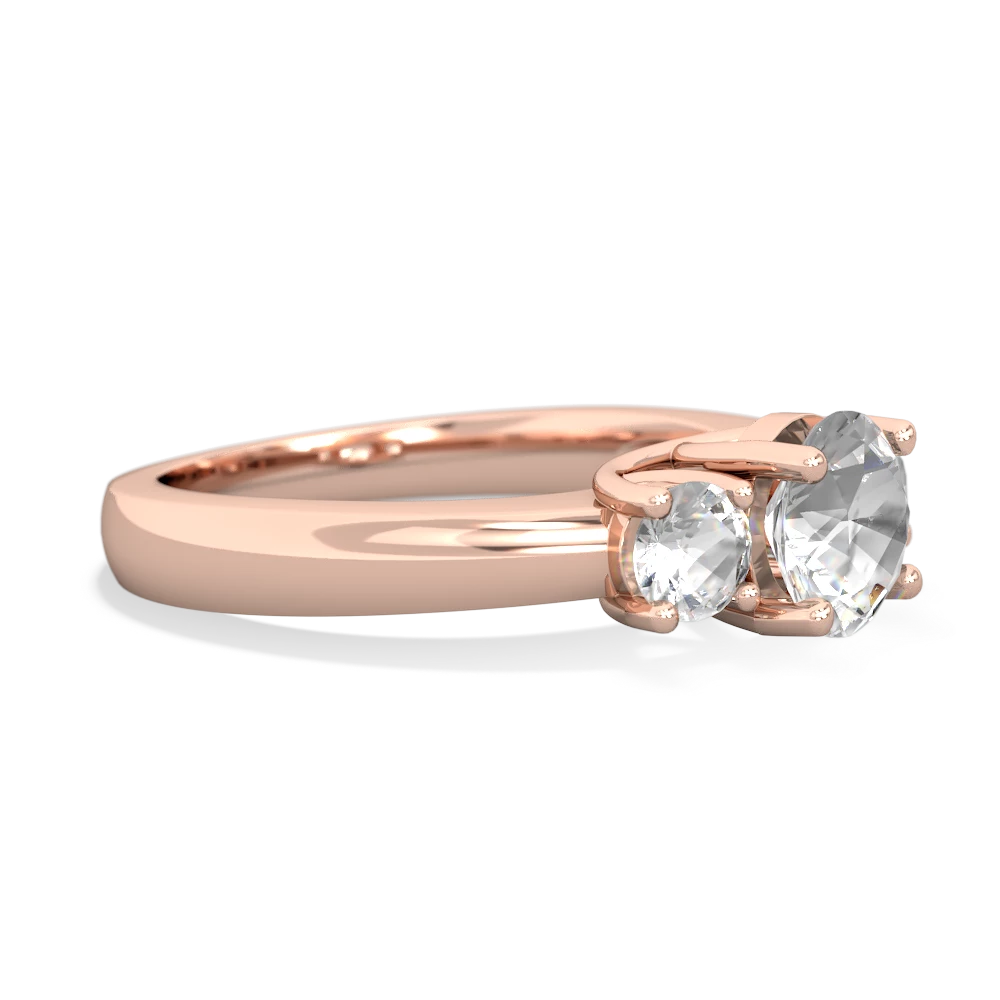 Onyx Three Stone Round Trellis 14K Rose Gold ring R4018