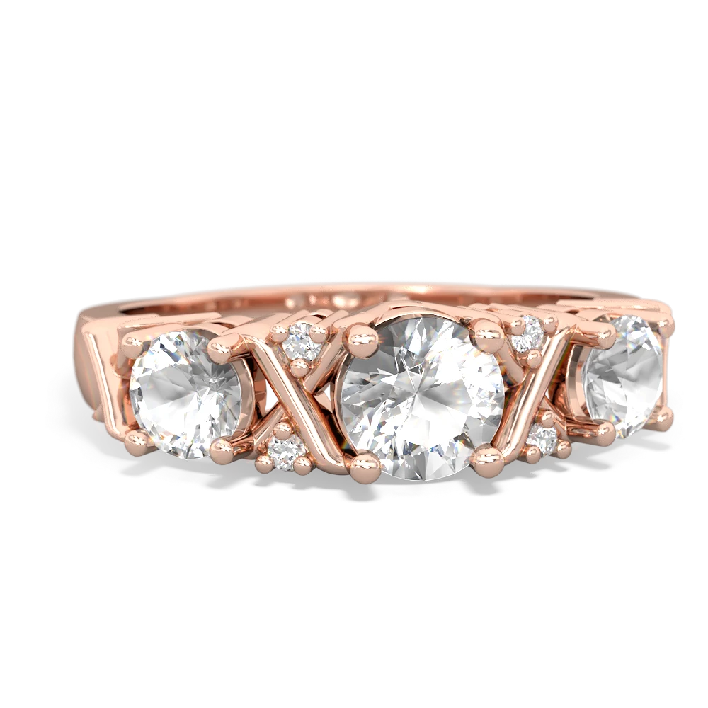 London Topaz Hugs And Kisses 14K Rose Gold ring R5016