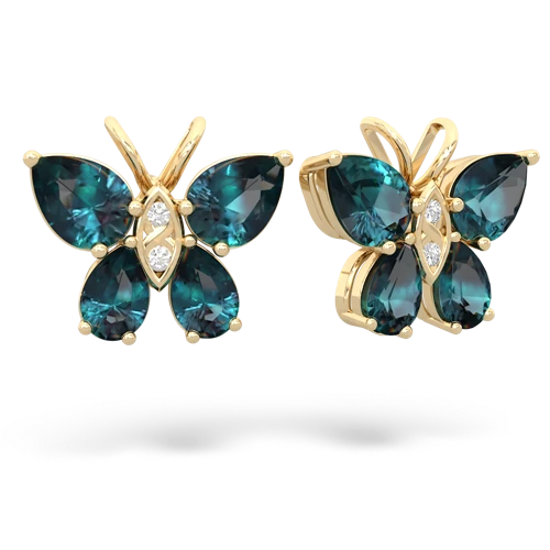 alexandrite-alexandrite butterfly earrings