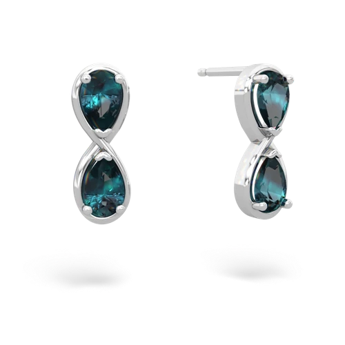 alexandrite-alexandrite infinity earrings