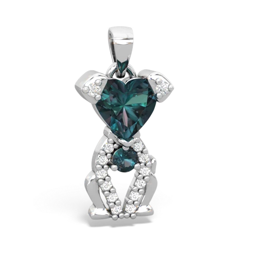 alexandrite-alexandrite birthstone puppy pendant