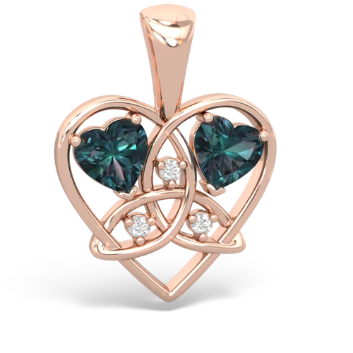 alexandrite-alexandrite celtic heart pendant