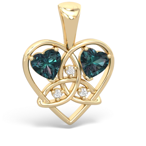 alexandrite-alexandrite celtic heart pendant