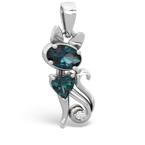 alexandrite-alexandrite kitten pendant