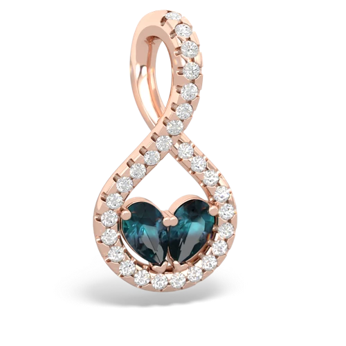 alexandrite-alexandrite pave twist pendant