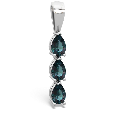 aquamarine-aquamarine three stone pendant