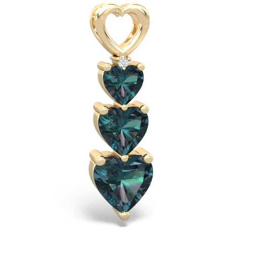 Lab Alexandrite Lab Created Alexandrite with Lab Created Alexandrite and Genuine Fire Opal Past Present Future pendant Pendant