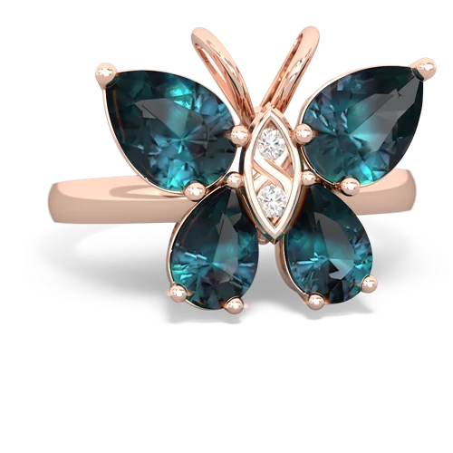 alexandrite-alexandrite butterfly ring