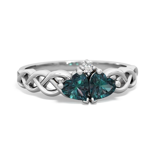 alexandrite-alexandrite celtic braid ring