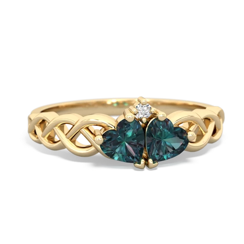 alexandrite-alexandrite celtic braid ring