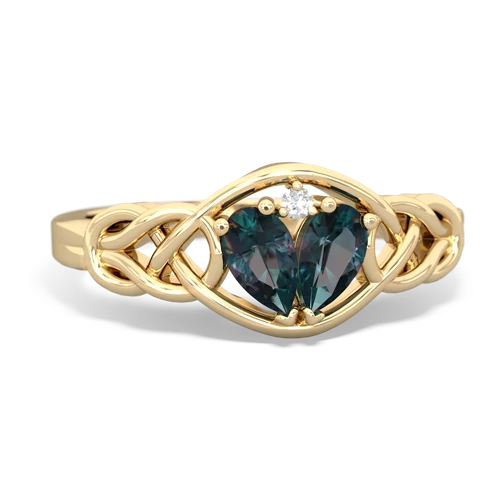 alexandrite-alexandrite celtic knot ring