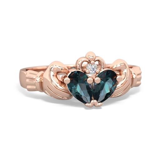 alexandrite-alexandrite claddagh ring