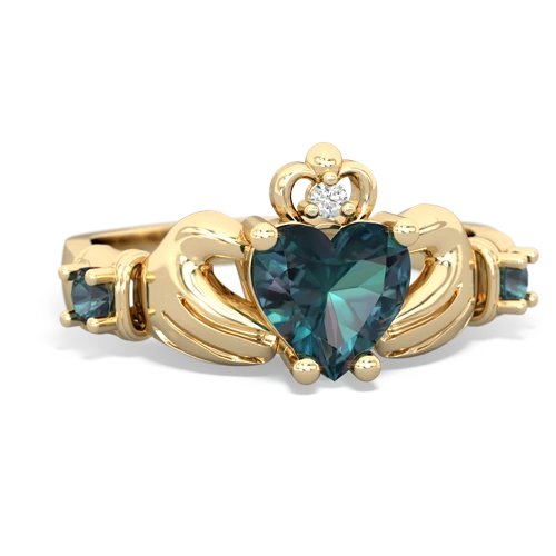 garnet-aquamarine claddagh ring